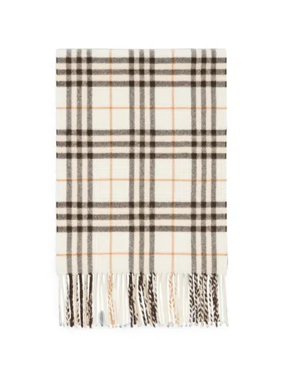Burberry Plaid-pattern Scarf In Neutral
