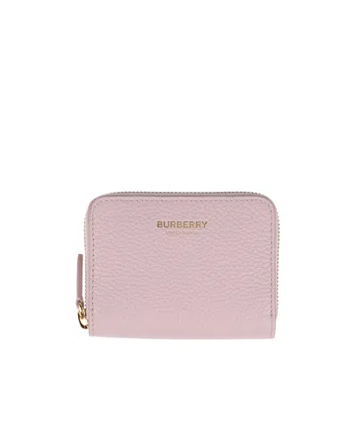 Burberry Plain Color Wallets In Pink