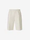 Burberry Plain Tailored Bermuda Shorts In White