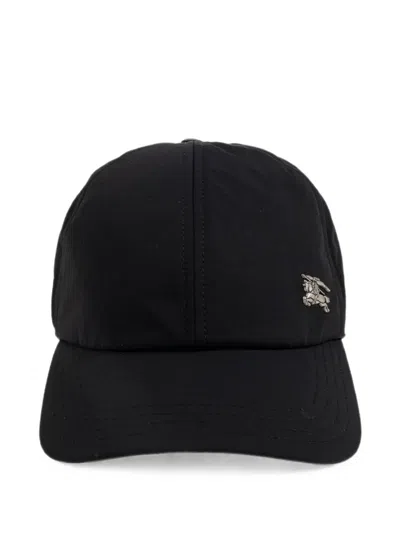 Burberry Plaque Baseball Cap In Black
