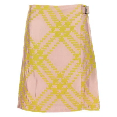 BURBERRY BURBERRY PLEAT DETAILING WRAP SKIRT