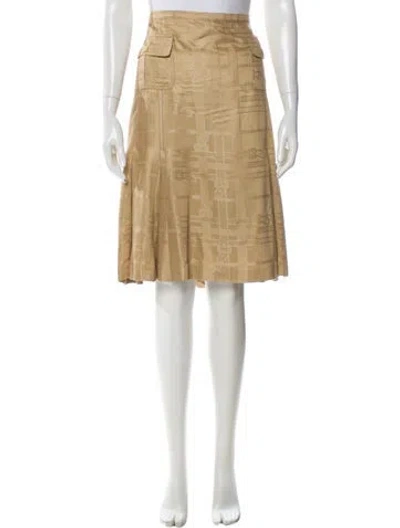 Pre-owned Burberry Pleated Accents Knee-length Skirt