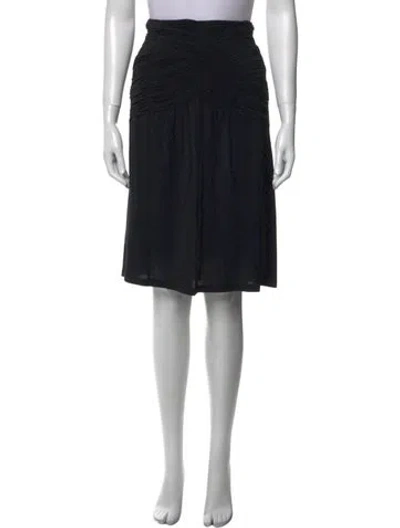 Pre-owned Burberry Pleated Accents Knee-length Skirt In Black