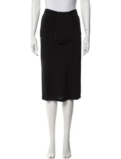 Pre-owned Burberry Pleated Accents Knee-length Skirt In Black