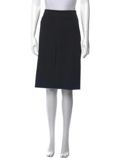 Pre-owned Burberry Pleated Accents Knee-length Skirt In Black