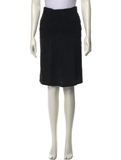 Pre-owned Burberry Pleated Accents Knee-length Skirt In Black