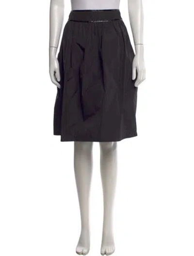 Pre-owned Burberry Pleated Accents Knee-length Skirt In Black