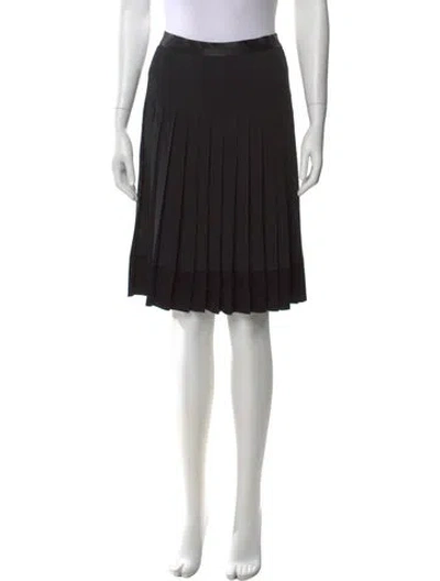 Pre-owned Burberry Pleated Accents Knee-length Skirt In Black