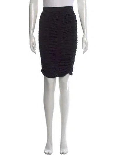 Pre-owned Burberry Pleated Accents Knee-length Skirt In Black