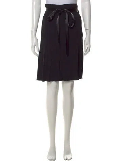Pre-owned Burberry Pleated Accents Knee-length Skirt In Black
