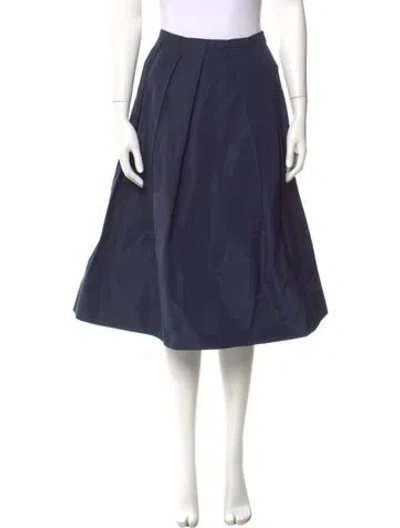 Pre-owned Burberry Pleated Accents Knee-length Skirt In Blue
