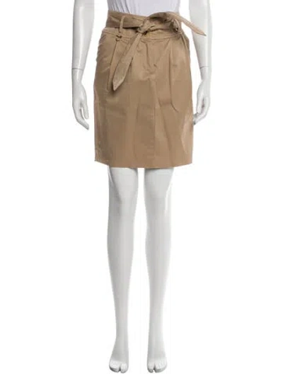 Pre-owned Burberry Pleated Accents Knee-length Skirt In Neutral
