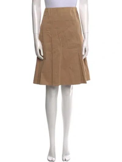 Pre-owned Burberry Pleated Accents Knee-length Skirt In Neutral