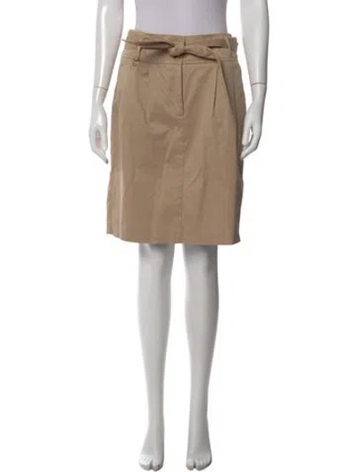 Pre-owned Burberry Pleated Accents Knee-length Skirt In Neutral