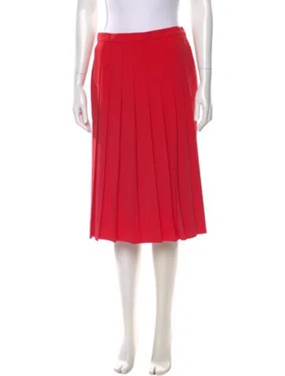 Pre-owned Burberry Pleated Accents Knee-length Skirt In Pink
