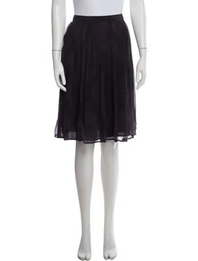 Pre-owned Burberry Pleated Accents Knee-length Skirt In Purple
