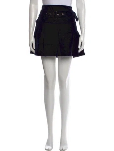 Pre-owned Burberry Pleated Accents Mini Skirt In Blue