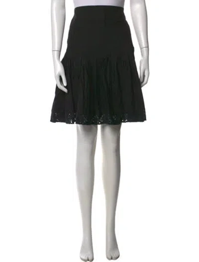 Pre-owned Burberry Pleated Accents Mini Skirt In Blue