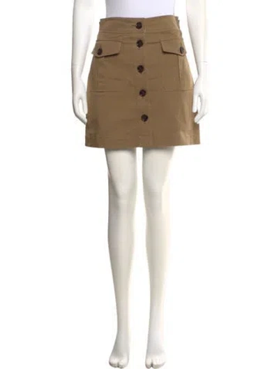 Pre-owned Burberry Pleated Accents Mini Skirt In Neutral