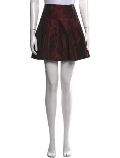 Pre-owned Burberry Pleated Accents Mini Skirt In Purple