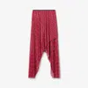 Burberry Woman Maxi Skirt Red Size 8 Polyester In Pink