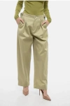 Burberry Pleated Baloon-fit Pants With Half-belt