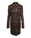 Burberry Pleated Button-down Shirt Dress In Brown
