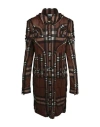 Burberry Pleated Button-down Shirt Dress Woman Midi Dress Brown Size 8 Viscose, Elastane In Brown