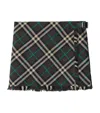 Burberry Embroidered Polyester Blend Mini Skirt In Grey