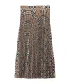 Burberry Embroidered Polyester Blend Skirt In Brown