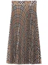 Burberry Embroidered Polyester Blend Skirt In Neutrals