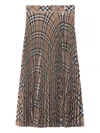 Burberry Embroidered Polyester Blend Skirt In Brown