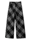 Burberry Pleated Checked Wool Straight-leg Pants In Multi