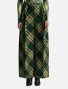Burberry Pleated Check Wool Trousers In Multicolor