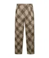 Burberry Ered Wool Tailored Trousers In Brown