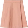 Burberry Pleated Cotton Skirt In Pink