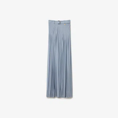 BURBERRY BURBERRY PLEATED CREPE JERSEY MAXI SKIRT
