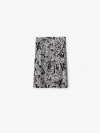 Burberry Flower Print Midi Silk Skirt In Black