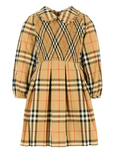 Burberry Kids' Pleated Dress In Multi