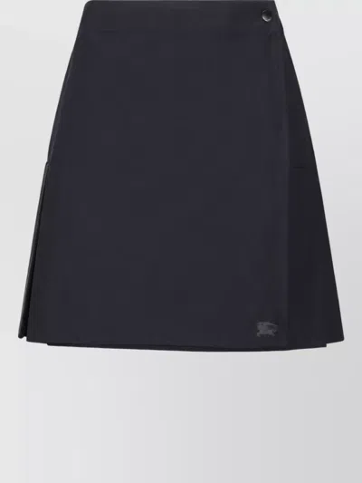 Burberry Pleated Mini Skirt In Blue