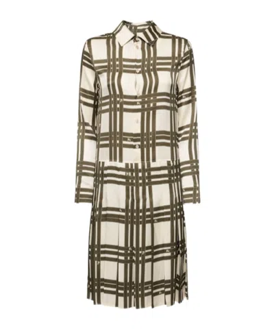 Burberry Pleated Shirt Dress