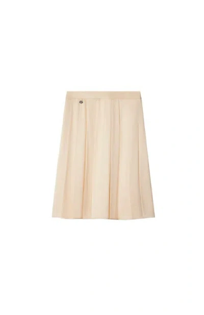 BURBERRY BURBERRY PLEATED SILK SKIRT