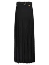 Burberry Bar Pleated Maxi Skirt With Belt