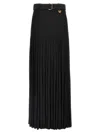 Burberry Crepe Jersey Maxi Skirt Skirts Black In Black