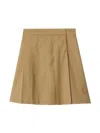 Burberry Pleated Skirt In Brown