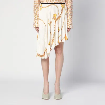 BURBERRY BURBERRY PLEATED SKIRT WITH SHIELD MOTIF