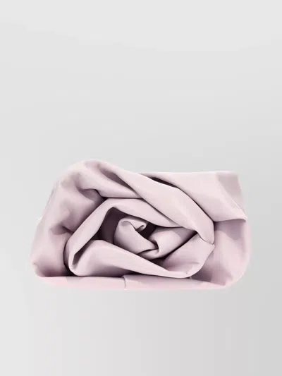 Burberry Pleated Soft Texture Clutch Bag In Pink