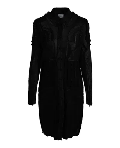 Burberry Pleated Stretch-jersey Shirt Dress In Black
