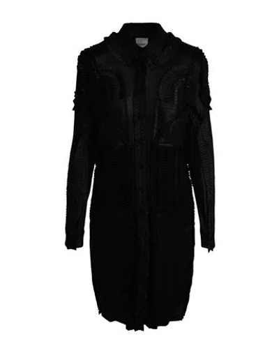 Burberry Pleated Stretch-jersey Shirt Dress Woman Midi Dress Black Size 8 Viscose, Elastane