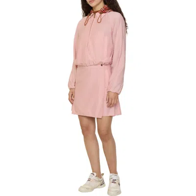 Burberry Pleated Stretch Nylon Mini Skirt In Pink